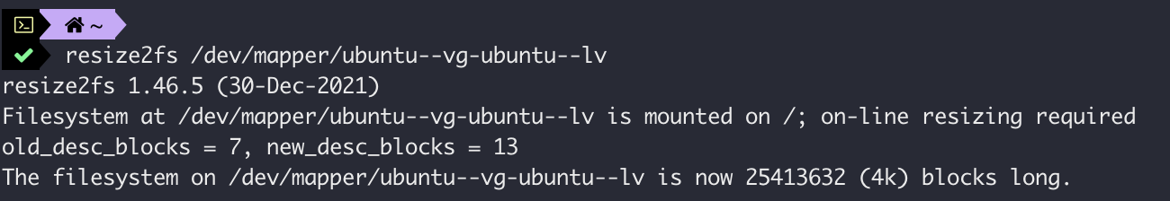 使扩展硬盘生效